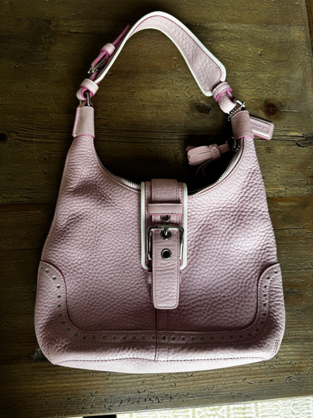 Vintage Coach Pink Hamptons Hobo shoulder bag #5053 Y2K